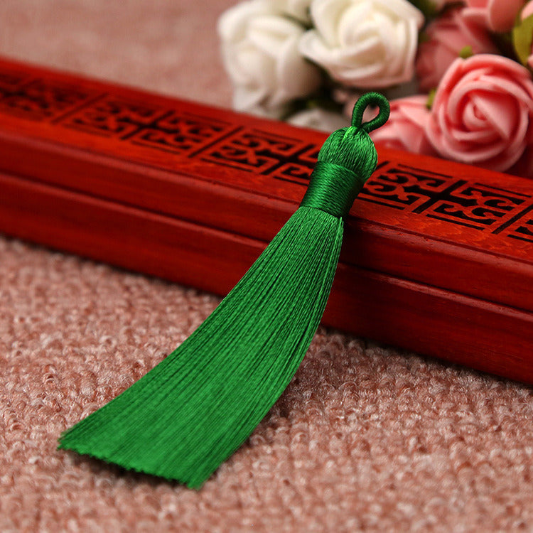 Chinese Knot Bookmark Polyester Faux Ice Silk Coil Tassel Tassels