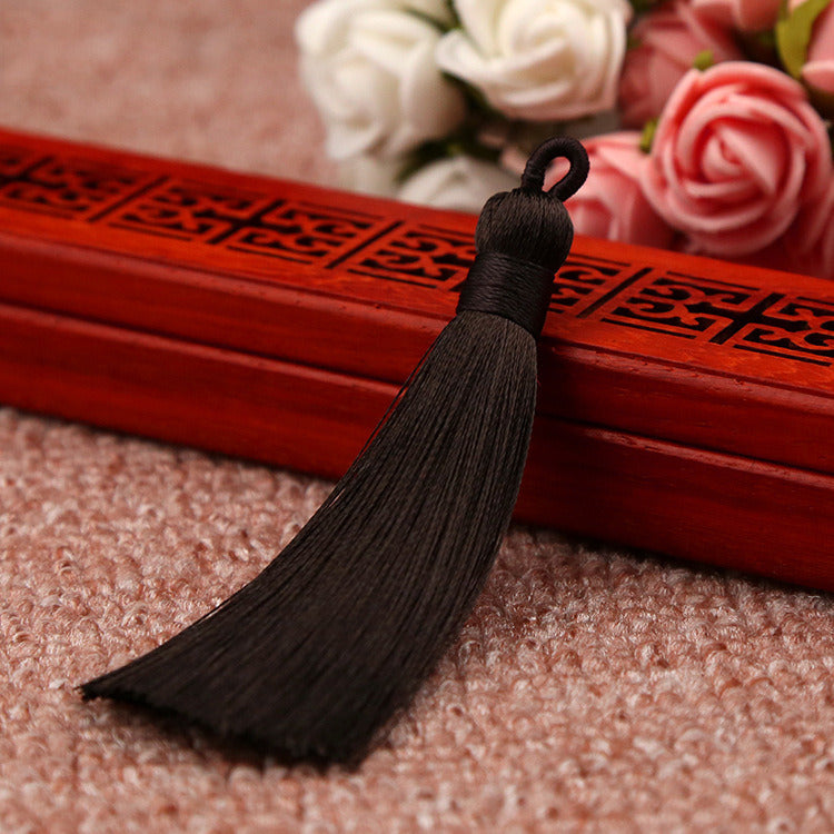 Chinese Knot Bookmark Polyester Faux Ice Silk Coil Tassel Tassels