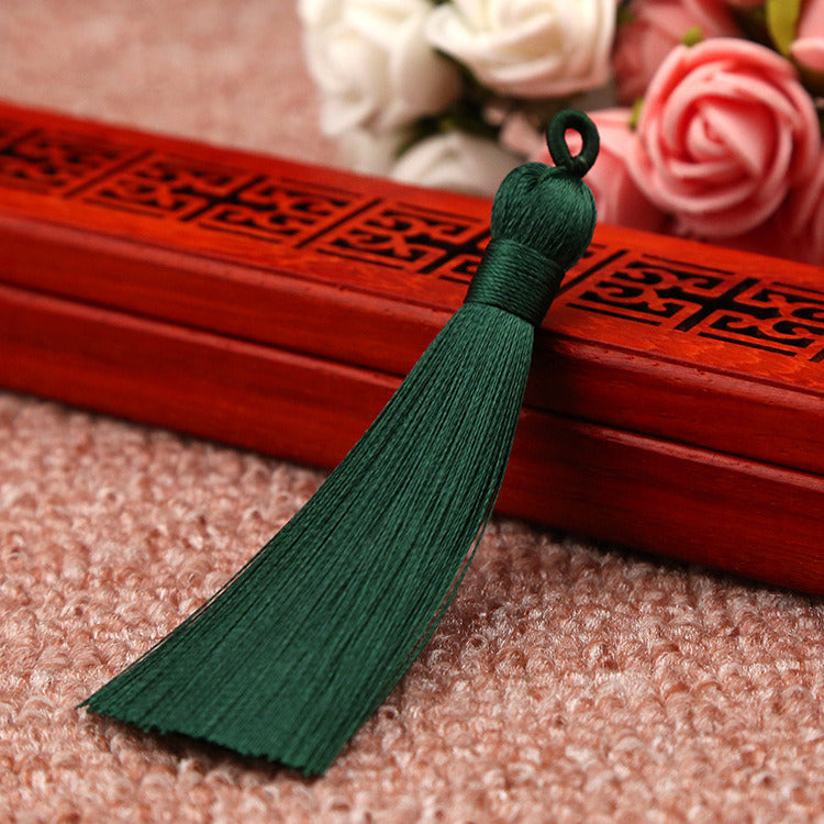 Chinese Knot Bookmark Polyester Faux Ice Silk Coil Tassel Tassels