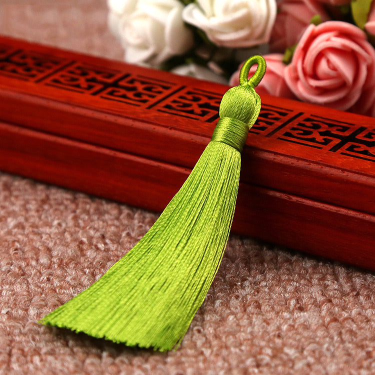 Chinese Knot Bookmark Polyester Faux Ice Silk Coil Tassel Tassels