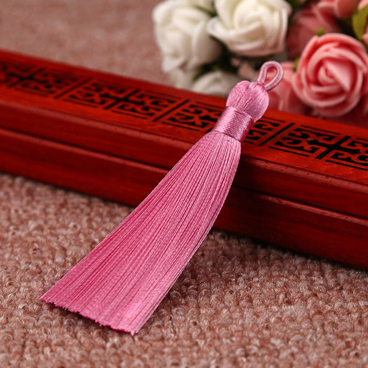 Chinese Knot Bookmark Polyester Faux Ice Silk Coil Tassel Tassels