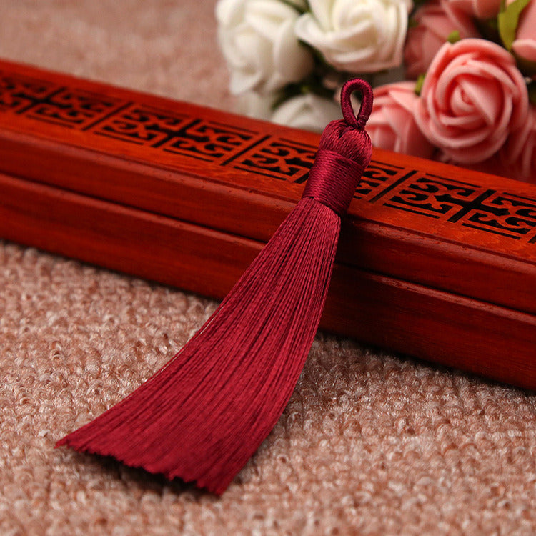 Chinese Knot Bookmark Polyester Faux Ice Silk Coil Tassel Tassels