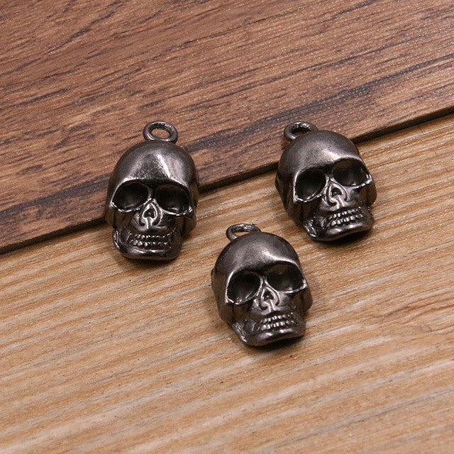 10Pcs 3 Color Skull Ghost Head Charms Halloween Pend