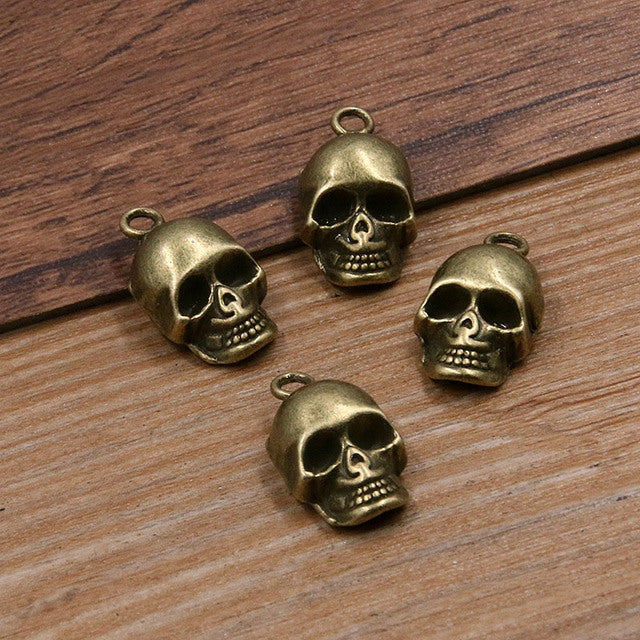 10Pcs 3 Color Skull Ghost Head Charms Halloween Pend