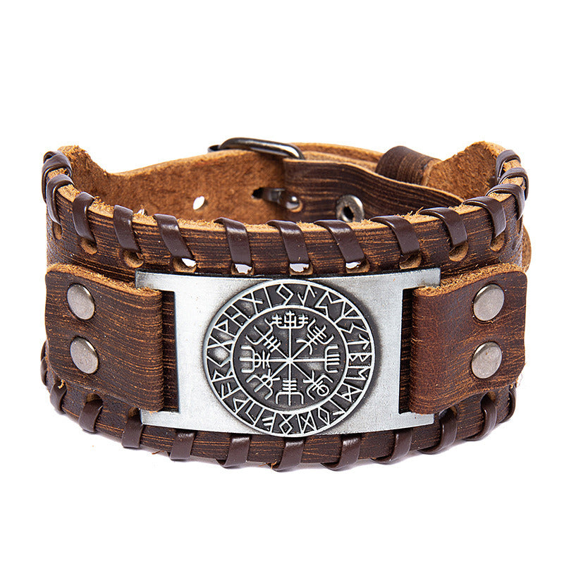 European And American Viking Bracelet Vintage Compass Compass