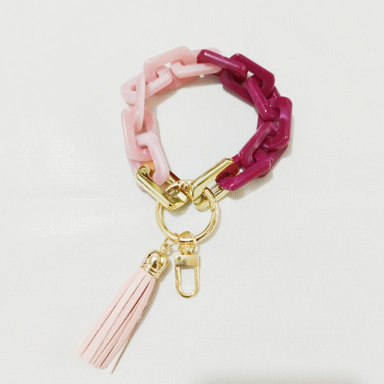 New Style Acrylic Bracelet Ladies Keychain Color