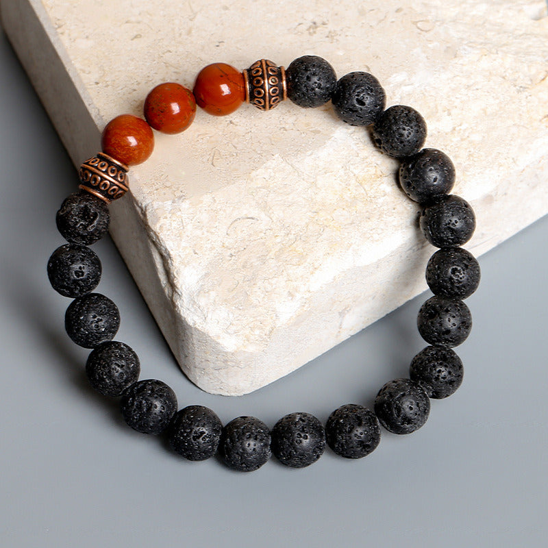 Simple Wind Tiger Eye Stone Bracelet Multicolor Men's Ornament