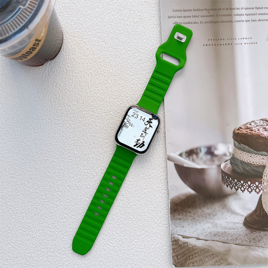 Suitable For Watch Generation Silicone Strap King Kong Wave