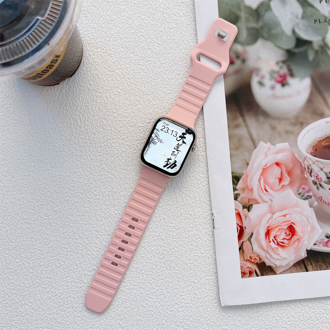 Suitable For Watch Generation Silicone Strap King Kong Wave