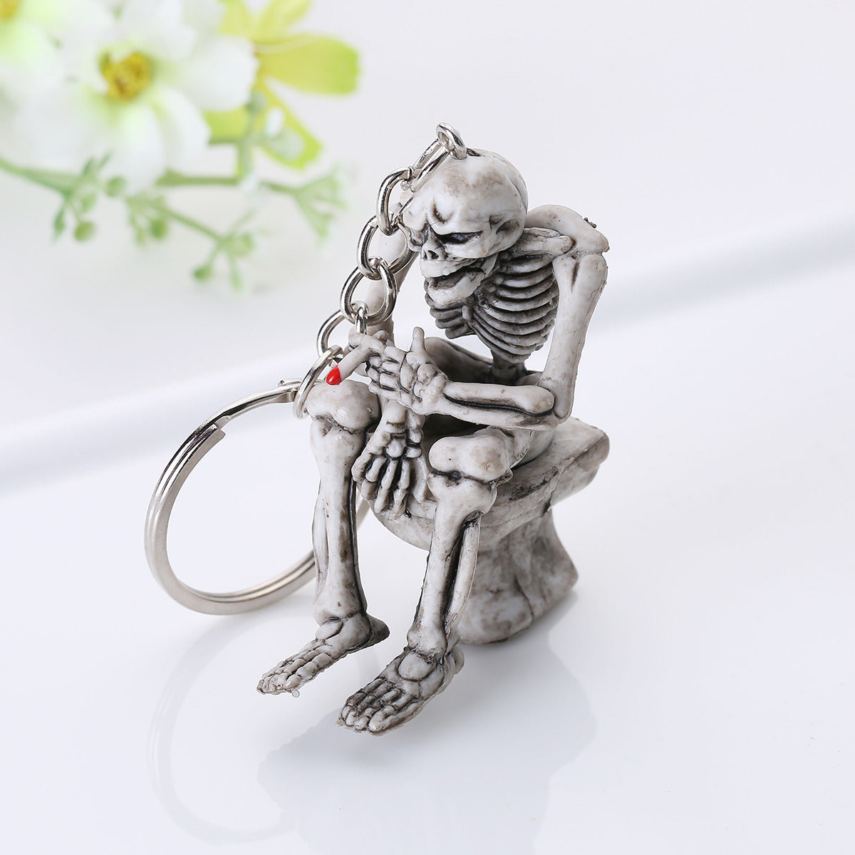 Skull Creative Keychain Rubber Pendant