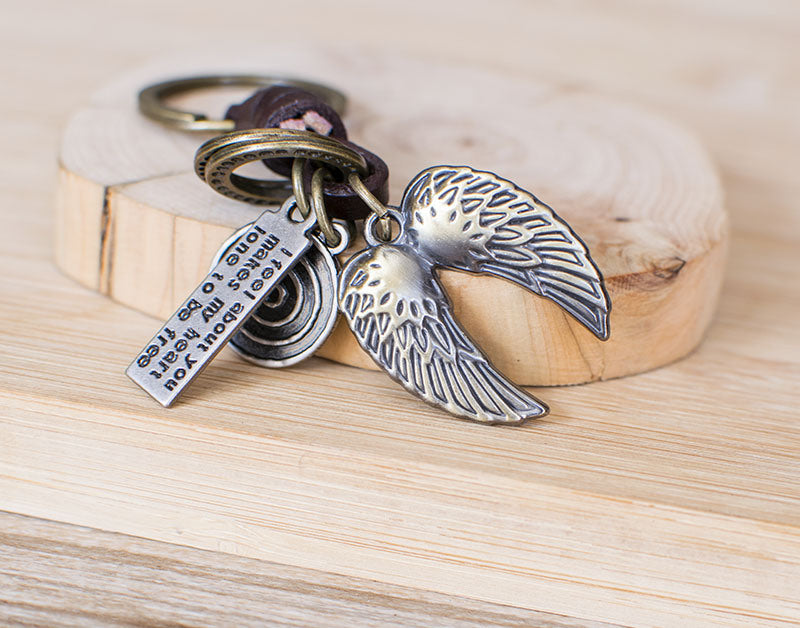 Fashion Personality Angel Wings Key Ring