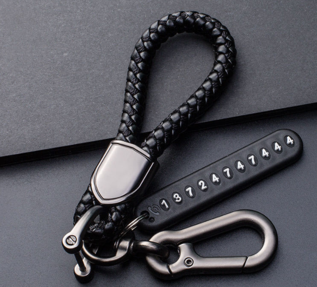 Anti-lost Number Plate Men's High-end Car Key Chain