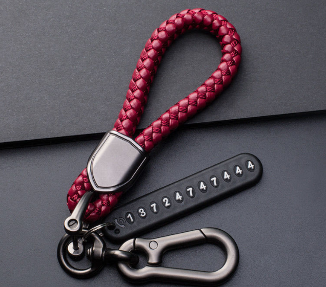 Anti-lost Number Plate Men's High-end Car Key Chain