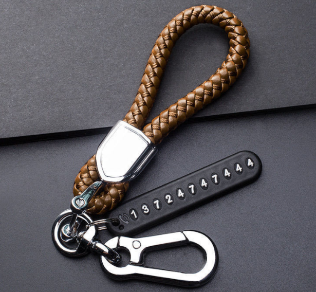 Anti-lost Number Plate Men's High-end Car Key Chain