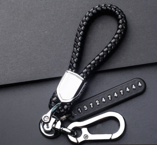 Anti-lost Number Plate Men's High-end Car Key Chain