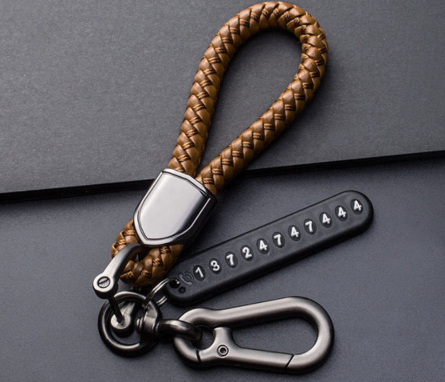 Anti-lost Number Plate Men's High-end Car Key Chain