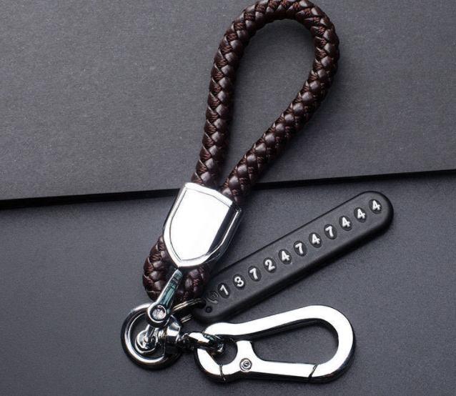 Anti-lost Number Plate Men's High-end Car Key Chain