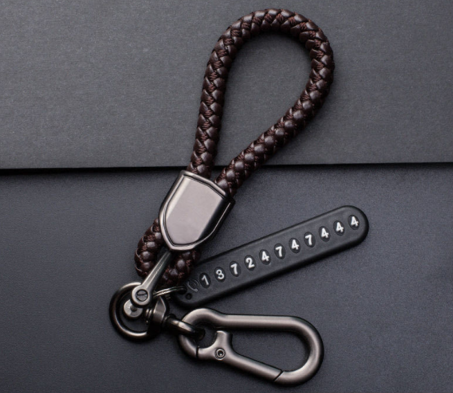 Anti-lost Number Plate Men's High-end Car Key Chain