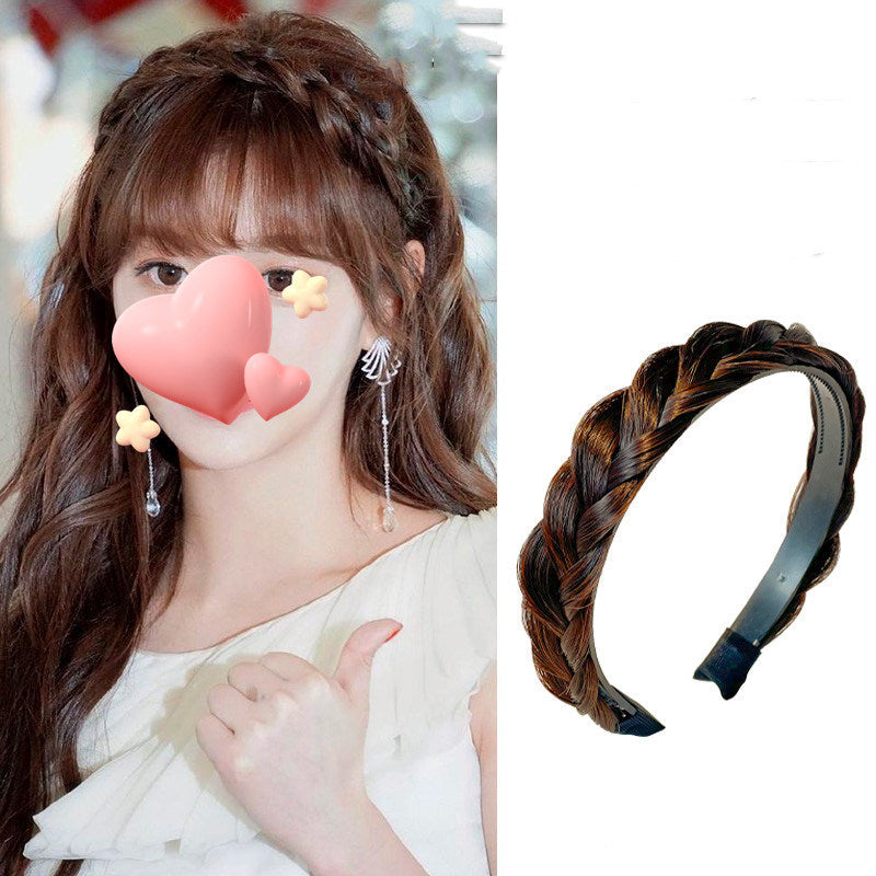 Braided Bow Wig Headband Two-wear