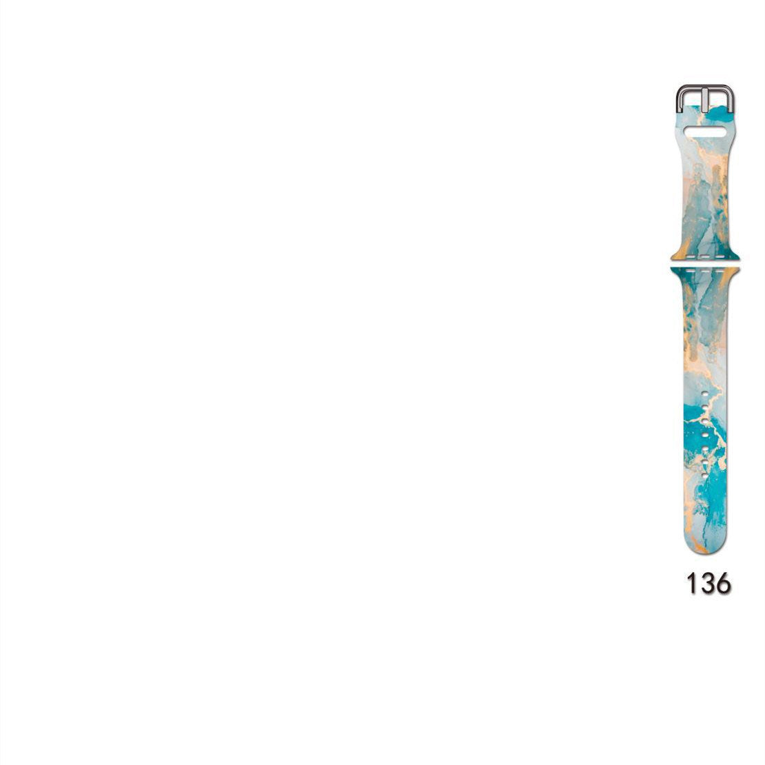 Strap Printed Marbled Silicone Watch