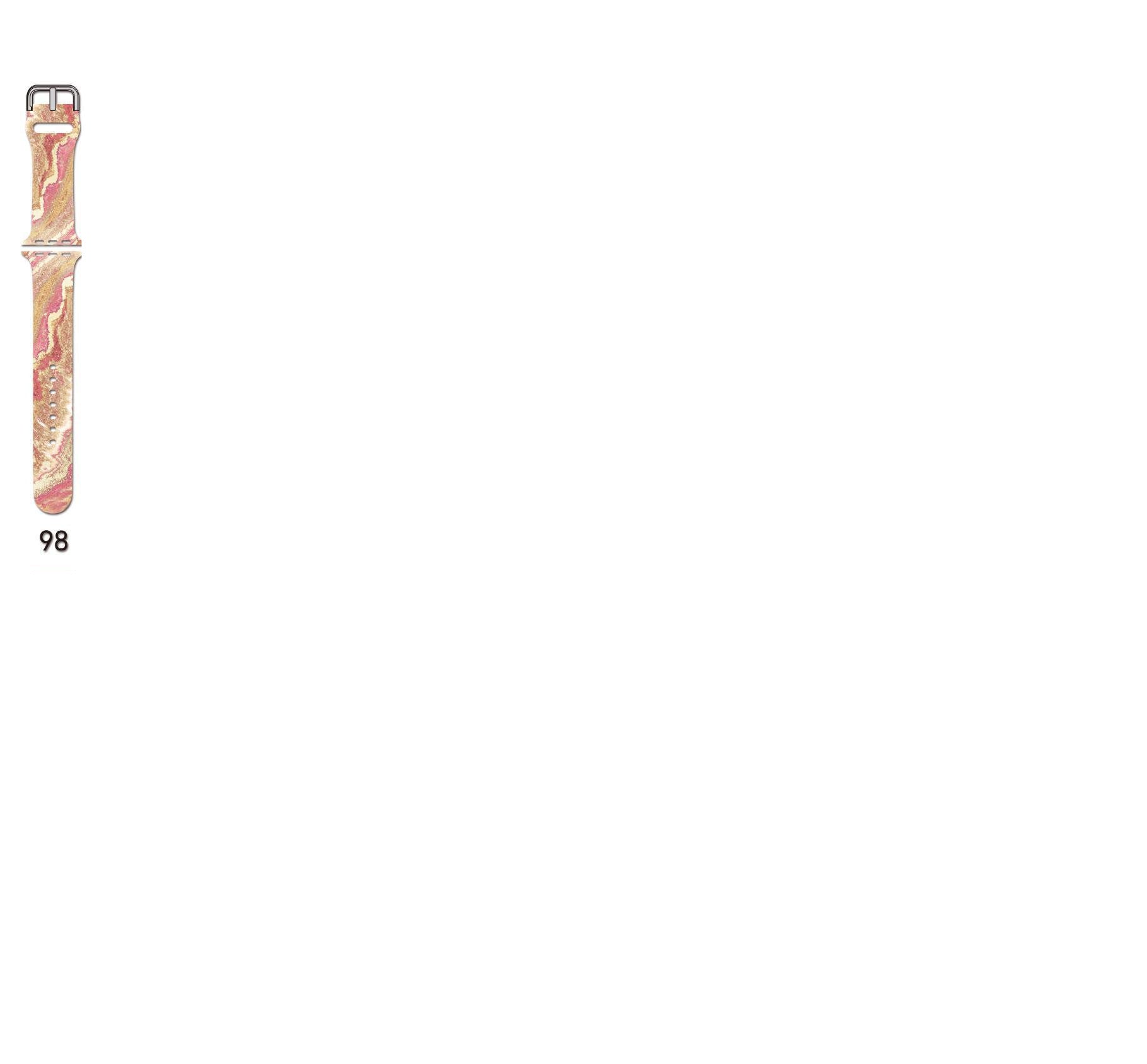 Strap Printed Marbled Silicone Watch