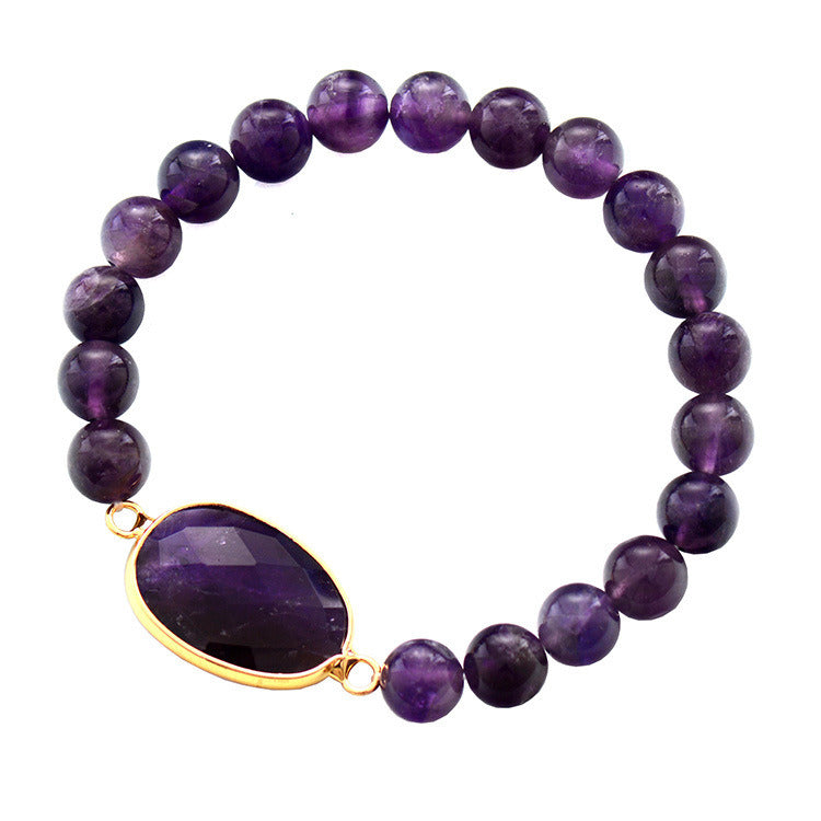 Amethyst Stretch Beaded Bracelet Europe And America