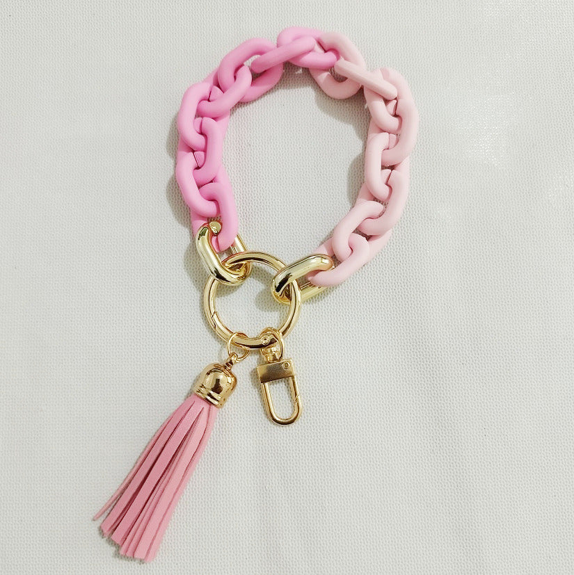 New Style Acrylic Bracelet Ladies Keychain Color