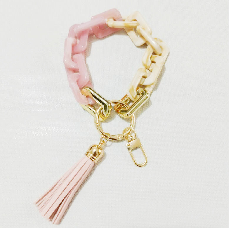 New Style Acrylic Bracelet Ladies Keychain Color