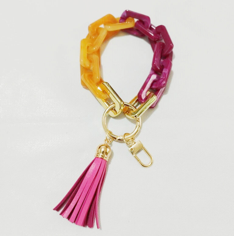 New Style Acrylic Bracelet Ladies Keychain Color