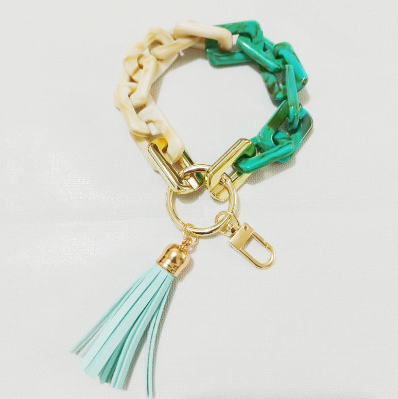 New Style Acrylic Bracelet Ladies Keychain Color