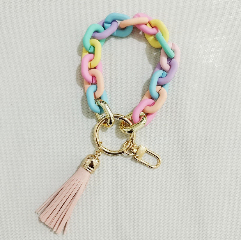 New Style Acrylic Bracelet Ladies Keychain Color