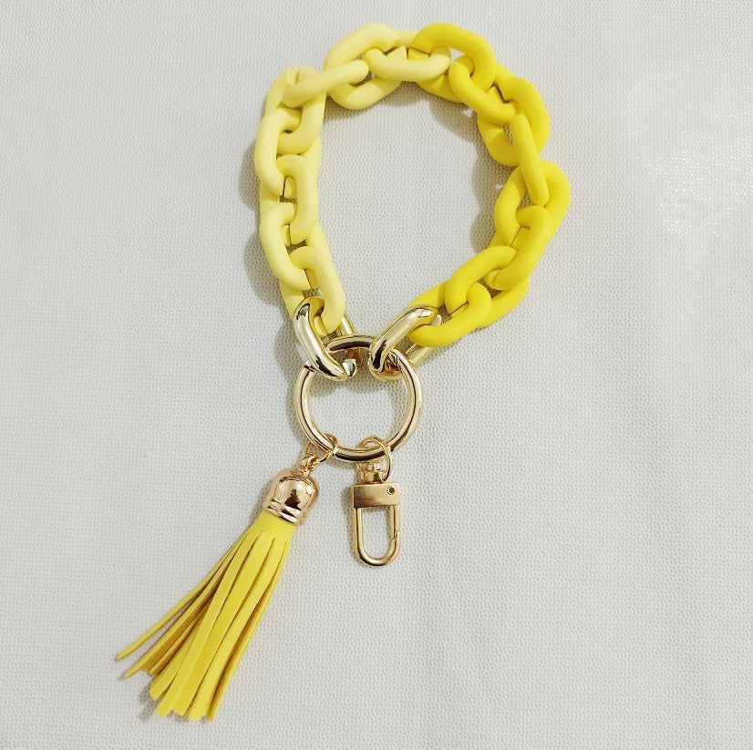 New Style Acrylic Bracelet Ladies Keychain Color