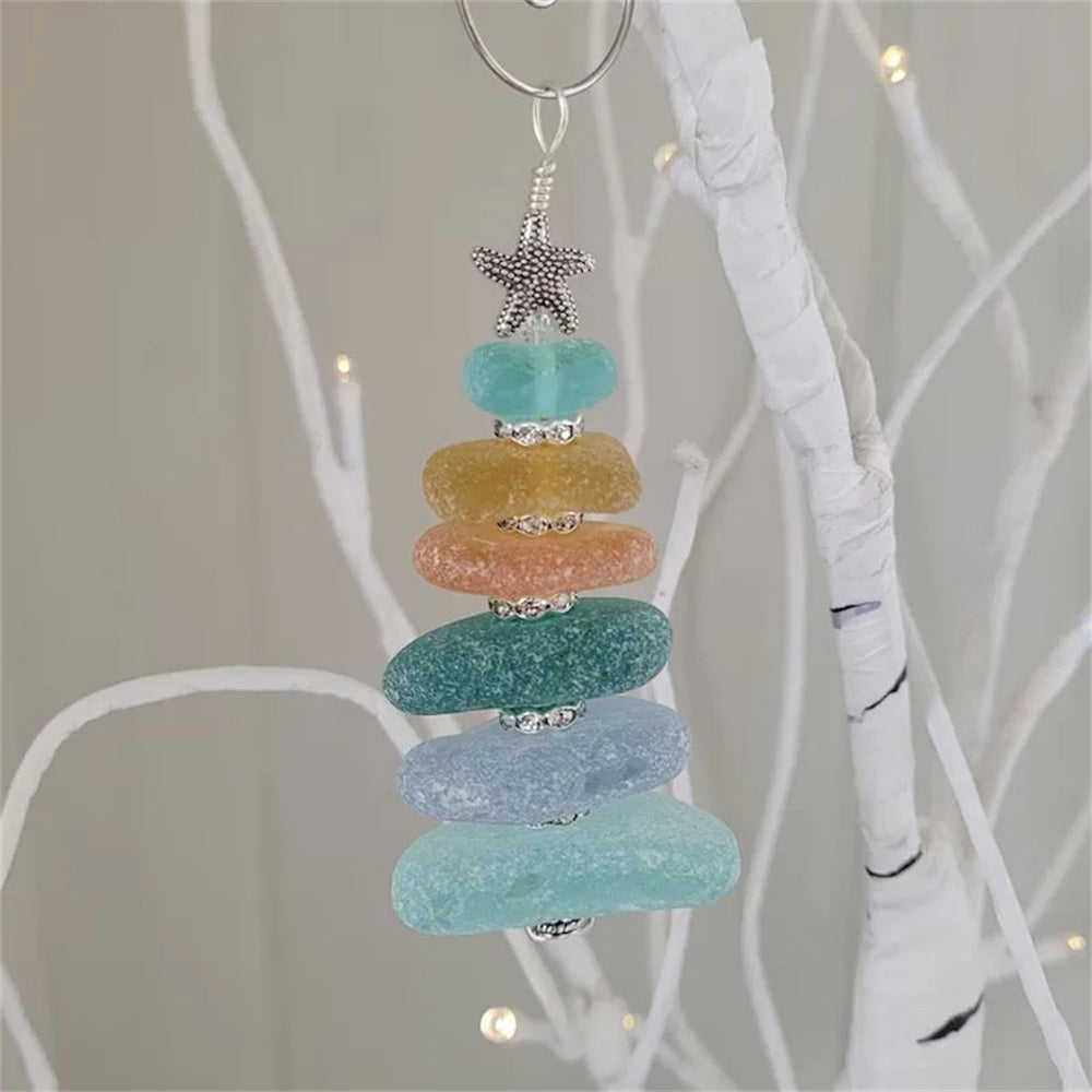 Ocean Sea Glass Christmas Tree Ornament, Coastal Beach Decor, Delightfu Unique Gift