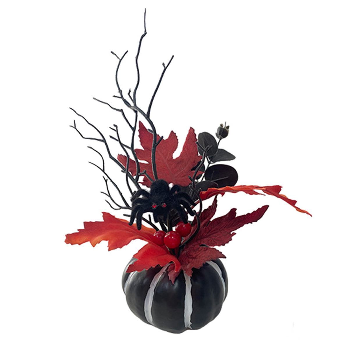 Pumpkin Fall Decorations with Sunflower Maple Leaves Berry for Table Centerpieces