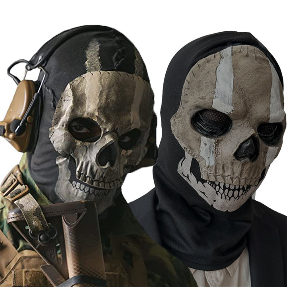 Halloween Ghost Mask MW2 War Game Ghostface Mask Scary Full Face Skull Mask