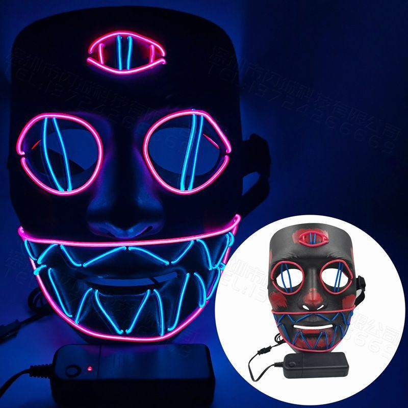 Halloween LED Mask, Scary Light Up Mask for Halloween Costume Parties