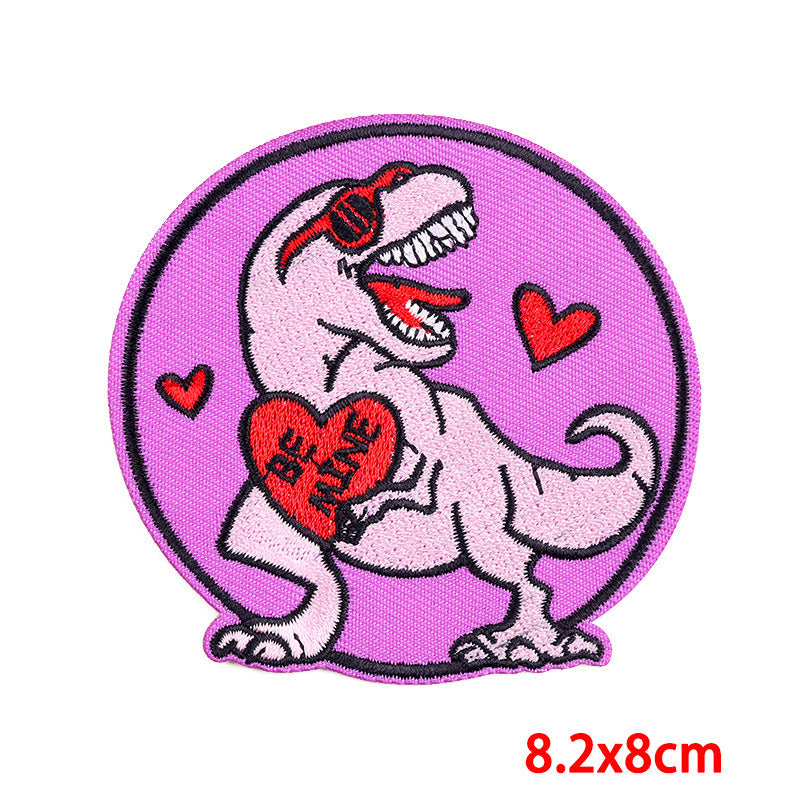 Punk Shark Embroidered Cloth Stickers Patch