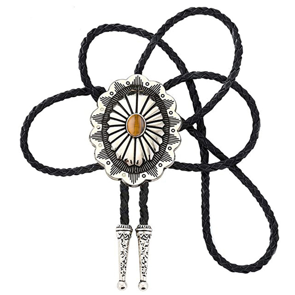 American Western Cowboy Bolo Tie Metal Tie