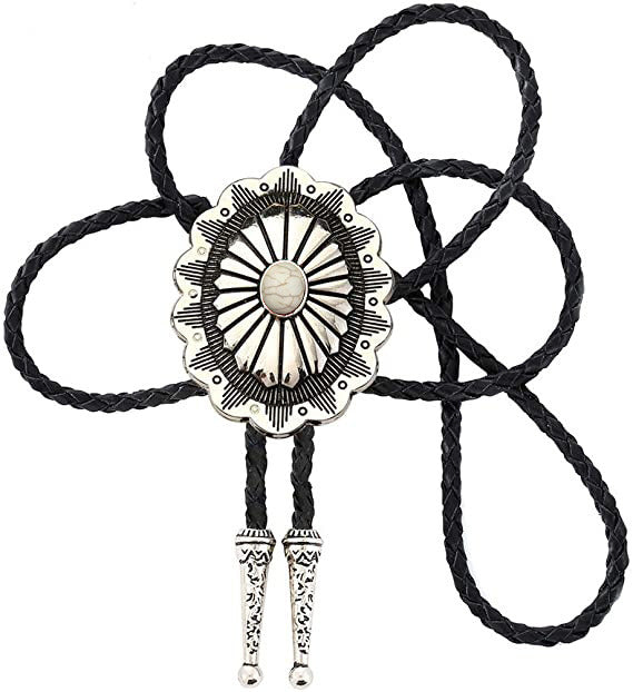 American Western Cowboy Bolo Tie Metal Tie