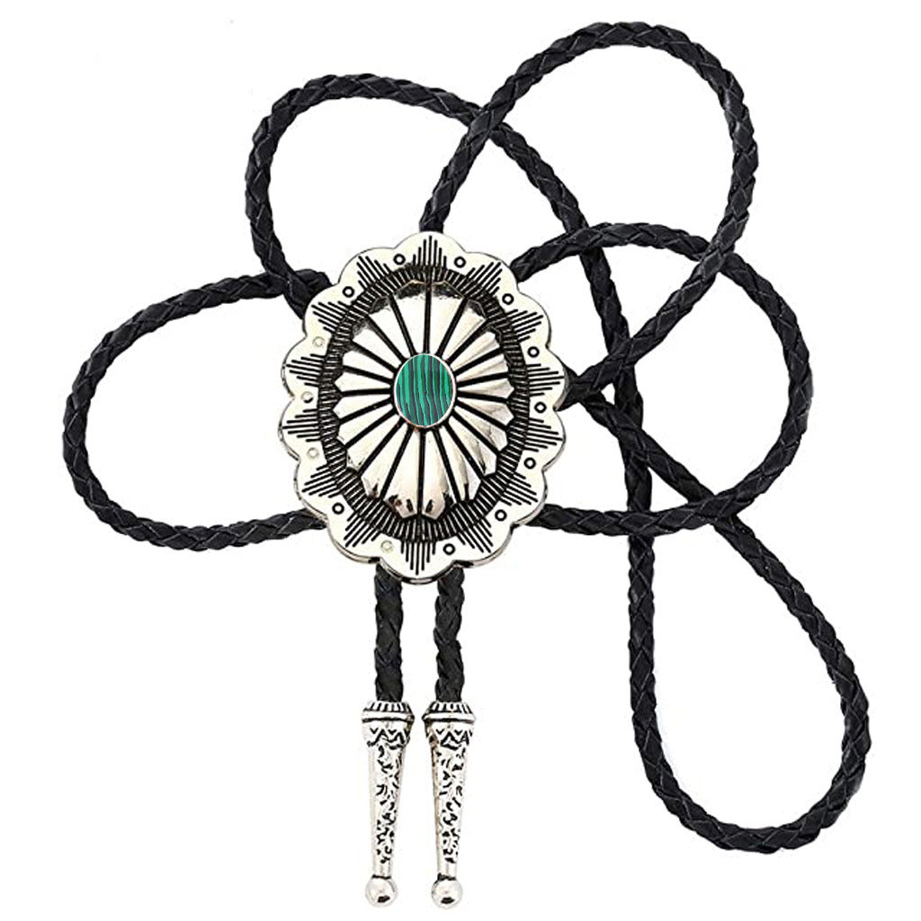 American Western Cowboy Bolo Tie Metal Tie