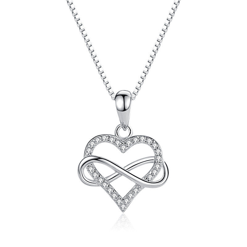 S925 Sterling Silver Design 8-character Love Pendant