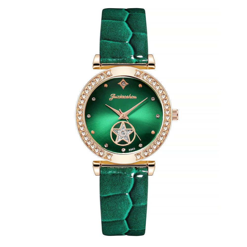 Fashion Simple Rhinestone Ladies Belt Watch