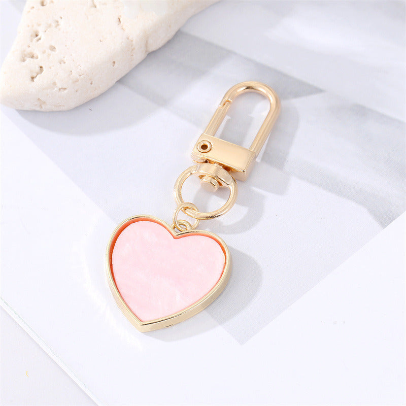 Dot Drilling Alloy Love Eye Keychain