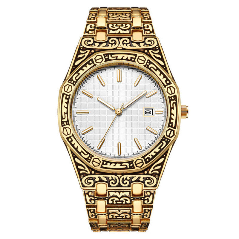 New Fashion Men's Classic Engraved Fashion Antique Watch