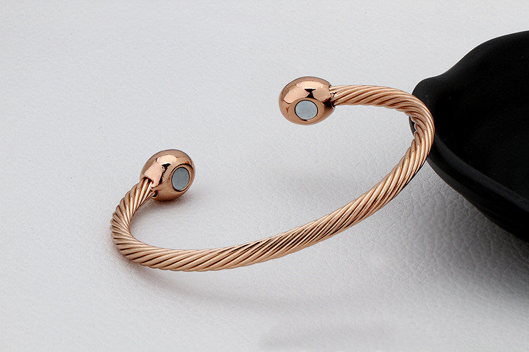 Metal Rose Gold Magnetic Bracelet Ring