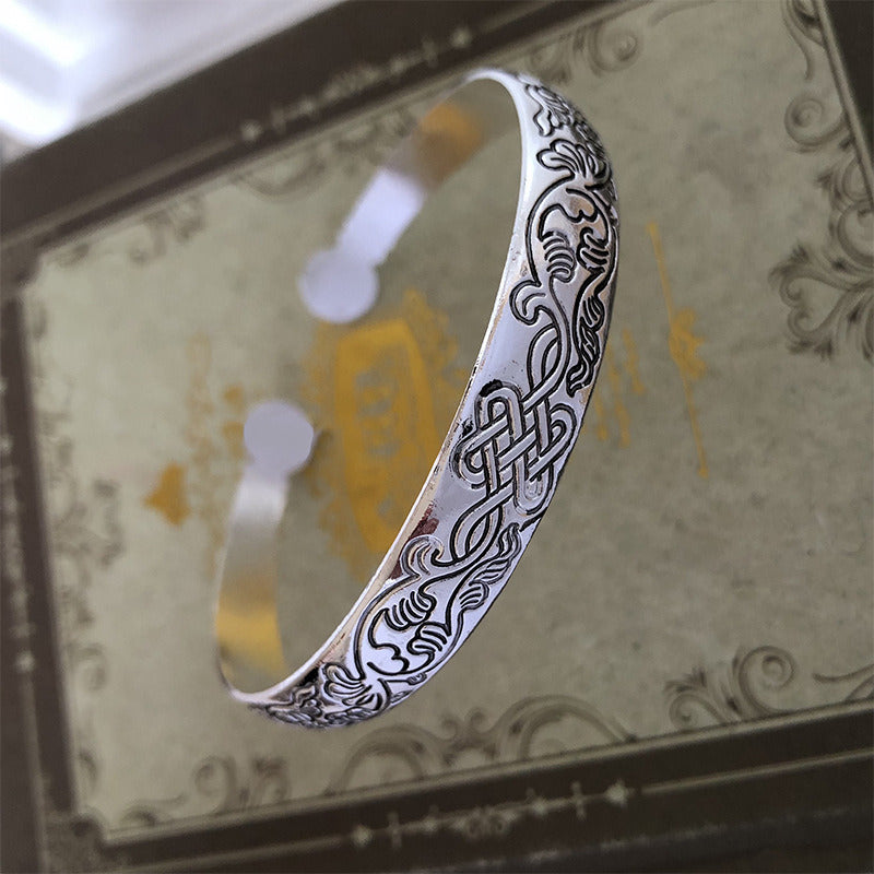 Ethnic Style Tibetan Miao Silver Bracelet