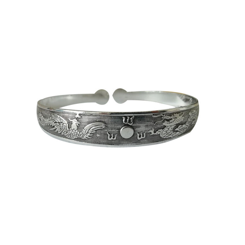 Ethnic Style Tibetan Miao Silver Bracelet