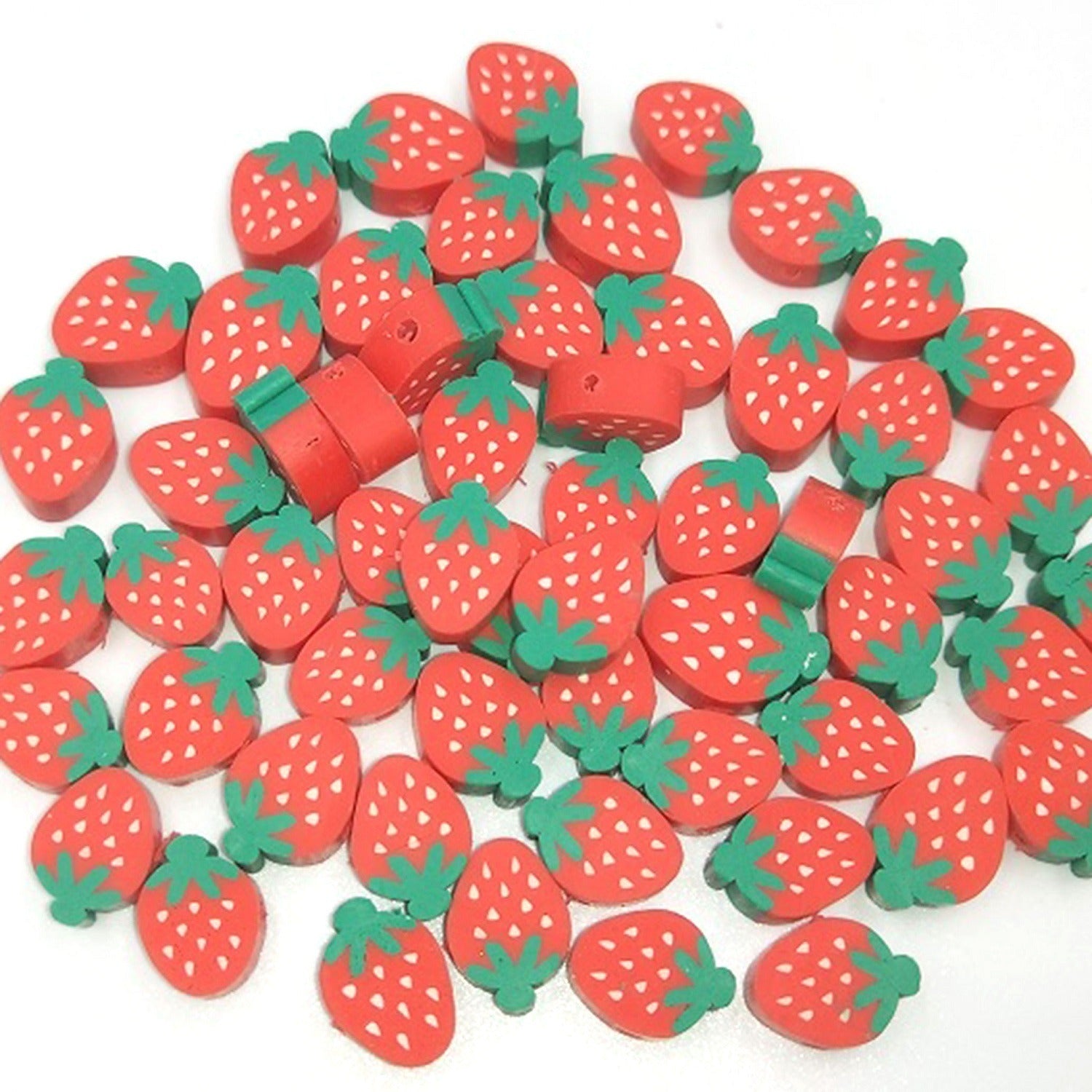 100 Packs Of 10mm Diameter Soft Pottery Fruit Ornament Accessories