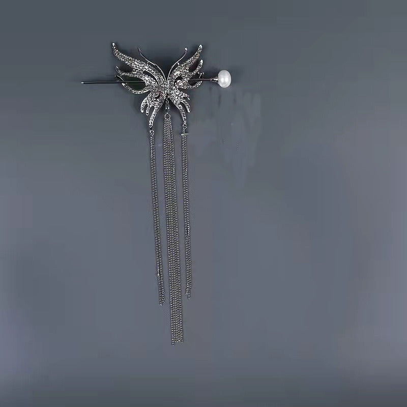 High-end Long Tassel Butterfly Hairpin Super Fairy