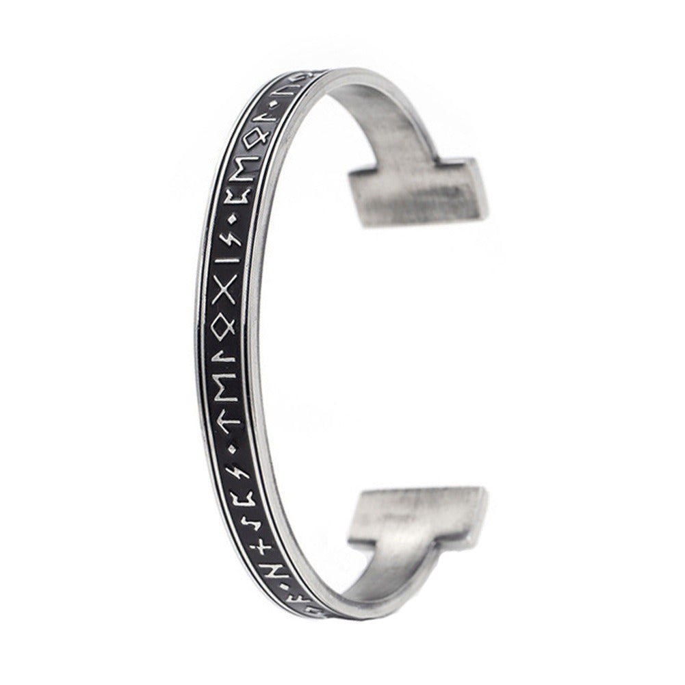 Rune Stainless Steel Bracelet European And American Popular Ornament